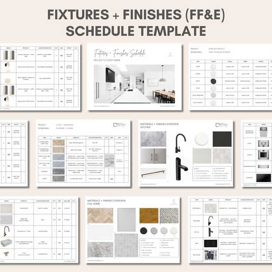 Fixtures and Finishes (FF&E) Schedule (Spec Book) Template