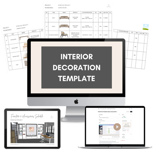 Interior Decoration (Furniture Schedule) Template