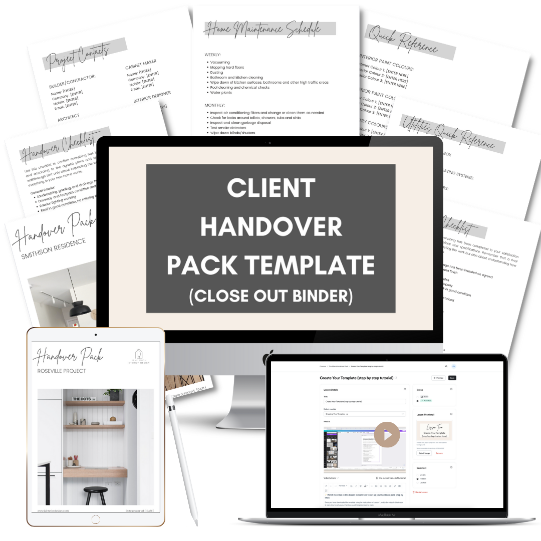 Client Handover Pack (Close Out Binder) Template