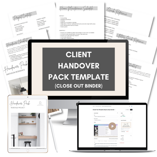 Client Handover Pack (Close Out Binder) Template